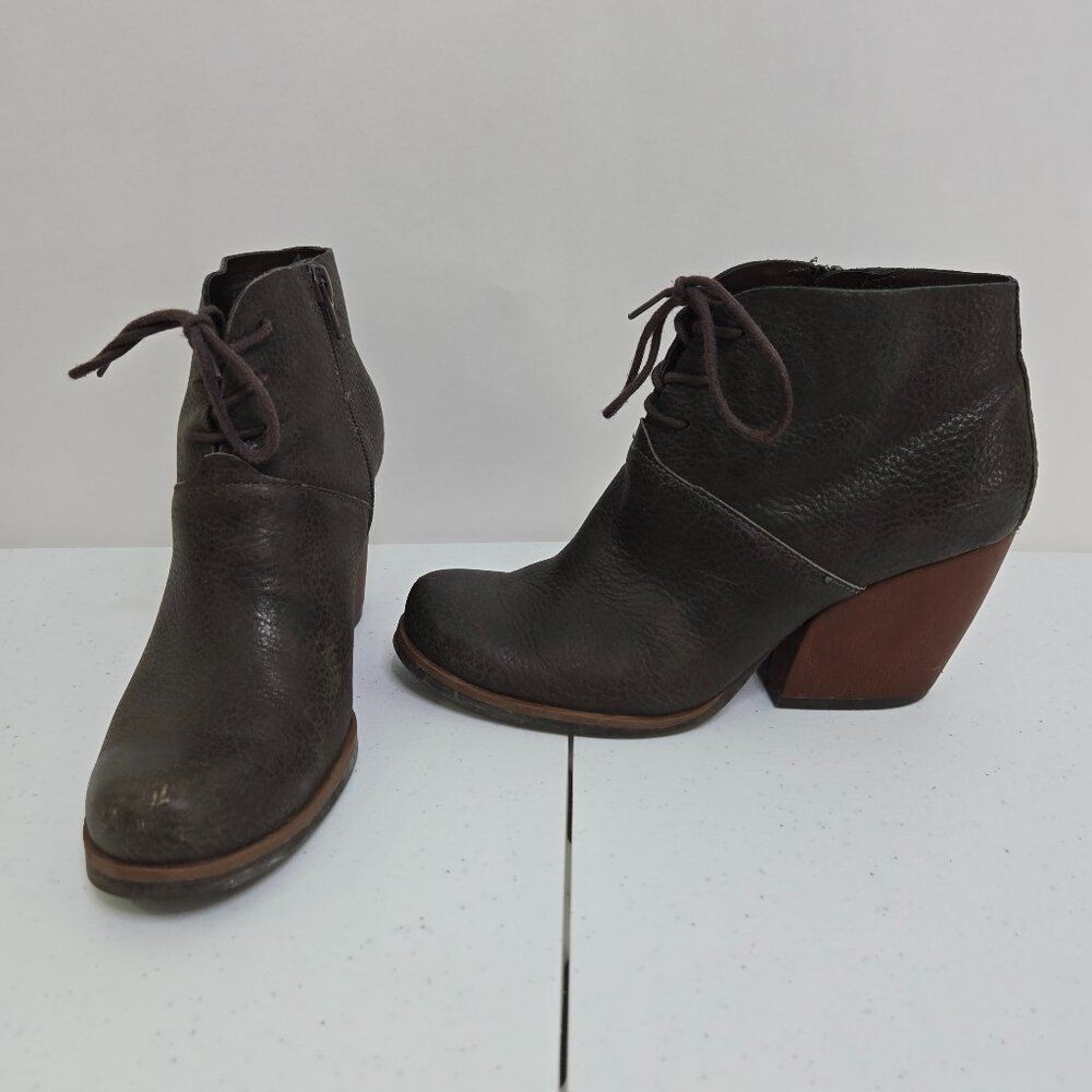 Kork-Ease Brown Leather Ankle Boots